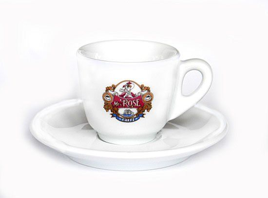 Mrs. Rose – Taza Clásica para Café Espresso Taza blanca para café espresso Mrs. Rose