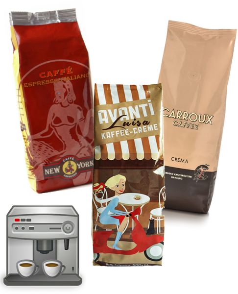 Probierset für Kaffeevollautomaten - Carroux | Caffe New York | Avanti Luisa